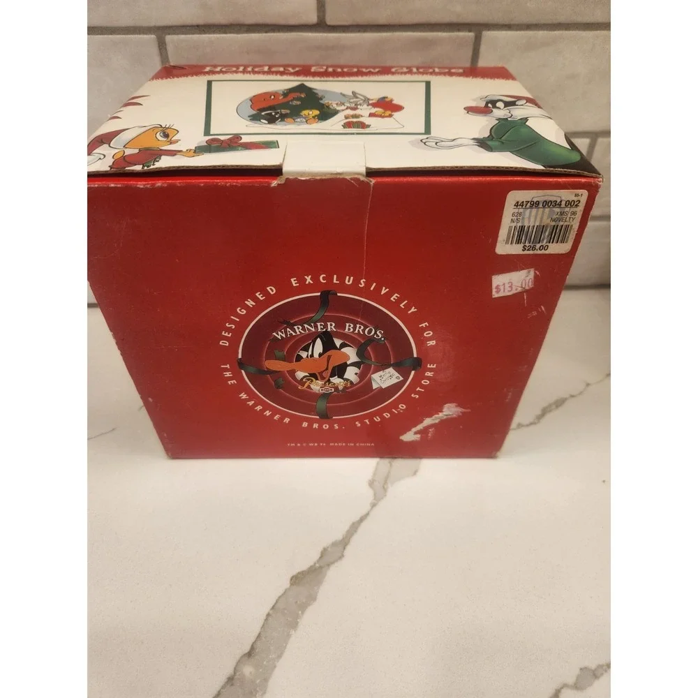 Vtg RareWarner Bros Looney Tunes‎ Bugs Bunny Tweety Gossimer Christmas Snowglobe